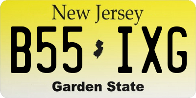 NJ license plate B55IXG