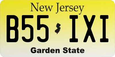 NJ license plate B55IXI