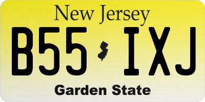 NJ license plate B55IXJ
