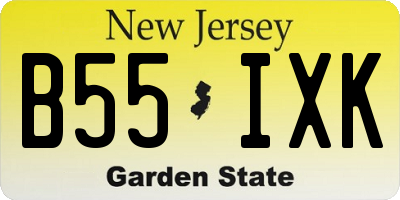 NJ license plate B55IXK