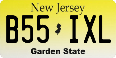 NJ license plate B55IXL