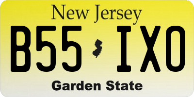 NJ license plate B55IXO