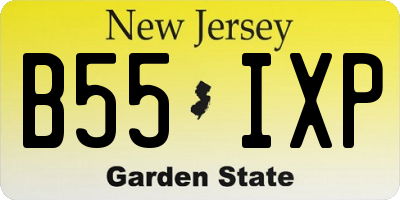 NJ license plate B55IXP