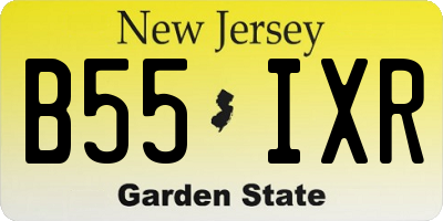 NJ license plate B55IXR