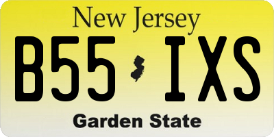 NJ license plate B55IXS