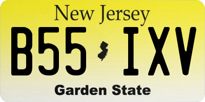 NJ license plate B55IXV