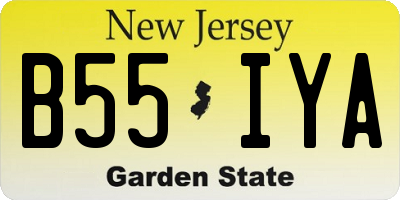 NJ license plate B55IYA