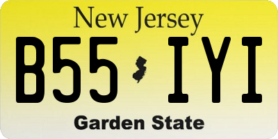 NJ license plate B55IYI