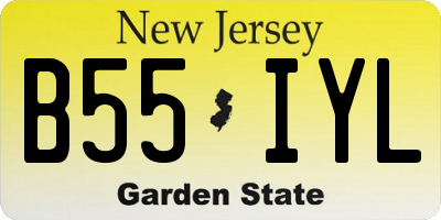 NJ license plate B55IYL