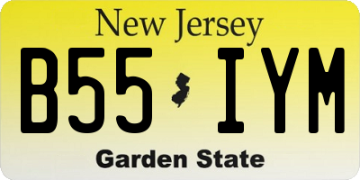 NJ license plate B55IYM