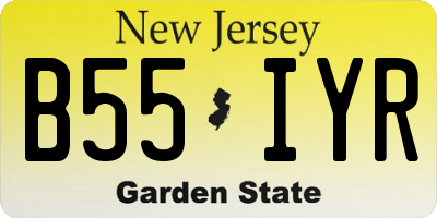 NJ license plate B55IYR
