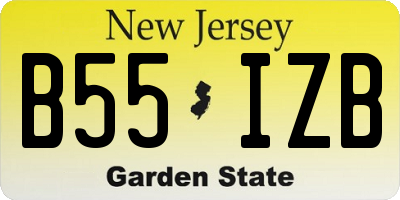 NJ license plate B55IZB
