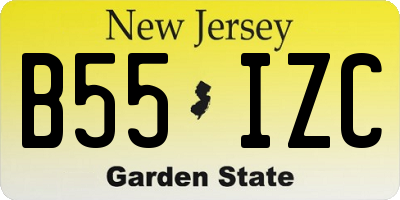 NJ license plate B55IZC