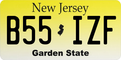 NJ license plate B55IZF