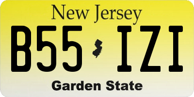 NJ license plate B55IZI