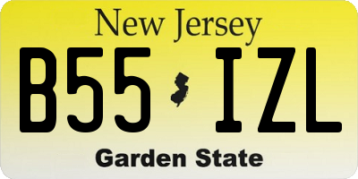 NJ license plate B55IZL
