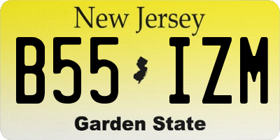 NJ license plate B55IZM
