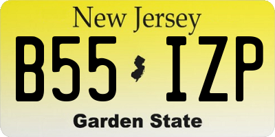 NJ license plate B55IZP