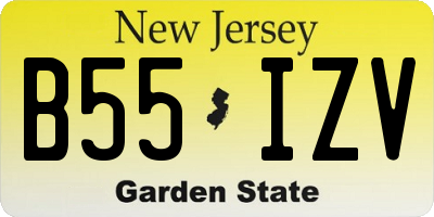 NJ license plate B55IZV