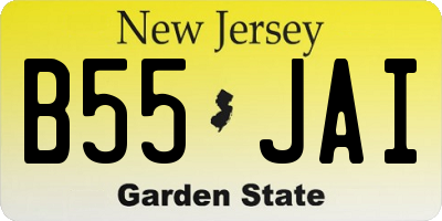 NJ license plate B55JAI