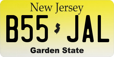NJ license plate B55JAL