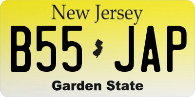 NJ license plate B55JAP