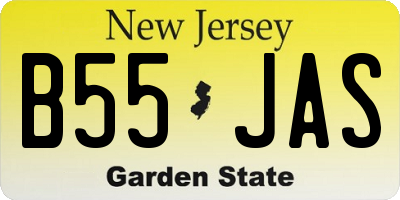 NJ license plate B55JAS