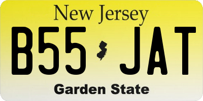 NJ license plate B55JAT