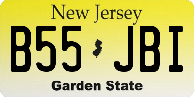 NJ license plate B55JBI