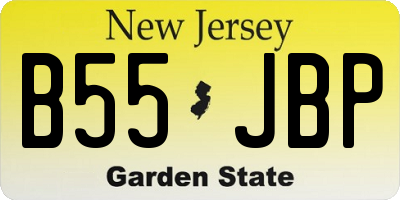 NJ license plate B55JBP