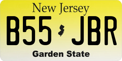 NJ license plate B55JBR