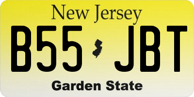 NJ license plate B55JBT