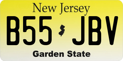 NJ license plate B55JBV