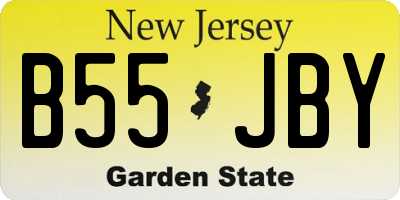 NJ license plate B55JBY