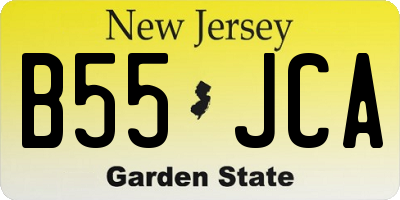 NJ license plate B55JCA