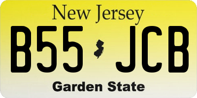 NJ license plate B55JCB