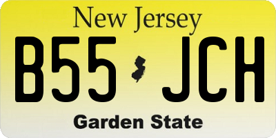NJ license plate B55JCH