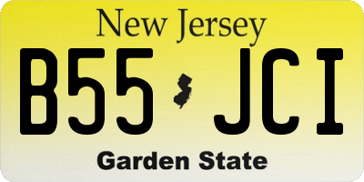 NJ license plate B55JCI