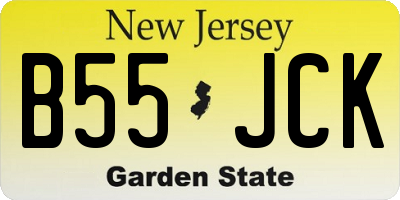 NJ license plate B55JCK