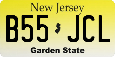 NJ license plate B55JCL