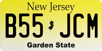 NJ license plate B55JCM