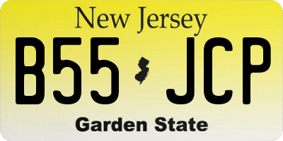NJ license plate B55JCP