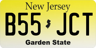 NJ license plate B55JCT
