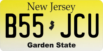 NJ license plate B55JCU