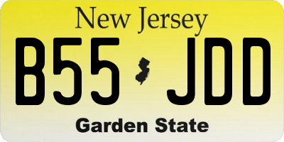 NJ license plate B55JDD