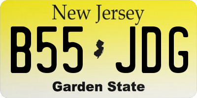 NJ license plate B55JDG