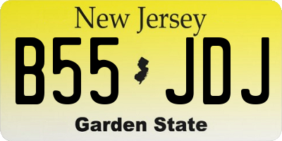 NJ license plate B55JDJ