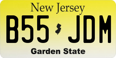 NJ license plate B55JDM