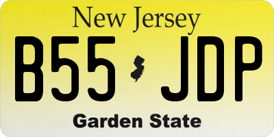 NJ license plate B55JDP