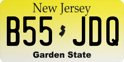 NJ license plate B55JDQ